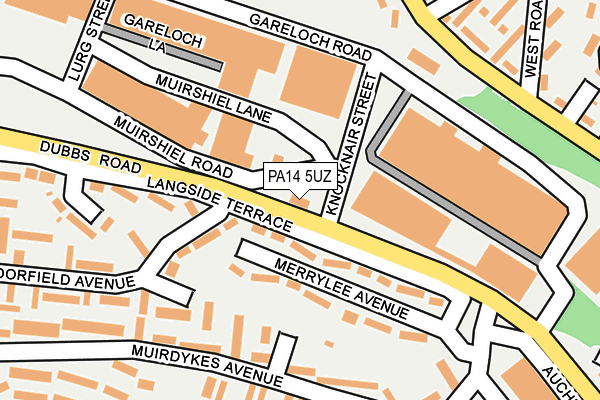 PA14 5UZ map - OS OpenMap – Local (Ordnance Survey)
