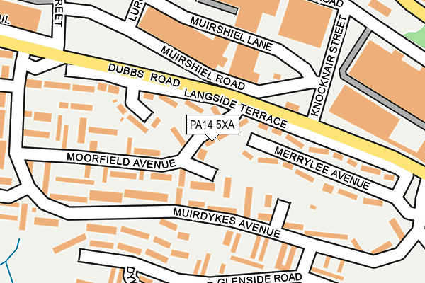 PA14 5XA map - OS OpenMap – Local (Ordnance Survey)