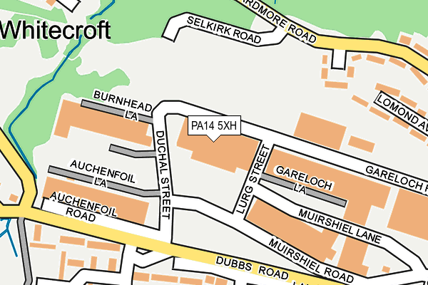 PA14 5XH map - OS OpenMap – Local (Ordnance Survey)