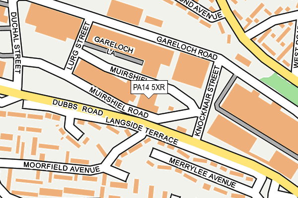 PA14 5XR map - OS OpenMap – Local (Ordnance Survey)