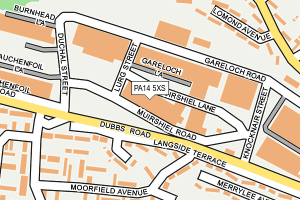 PA14 5XS map - OS OpenMap – Local (Ordnance Survey)