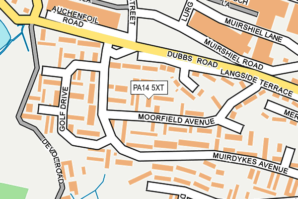 PA14 5XT map - OS OpenMap – Local (Ordnance Survey)