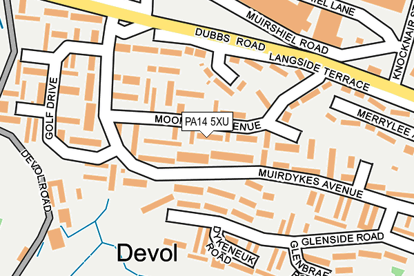 PA14 5XU map - OS OpenMap – Local (Ordnance Survey)