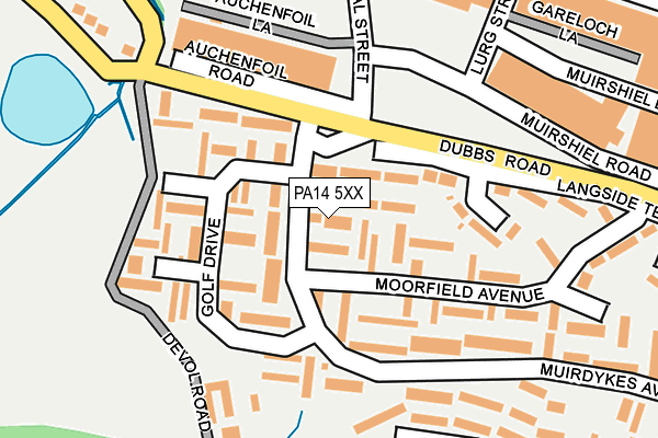 PA14 5XX map - OS OpenMap – Local (Ordnance Survey)