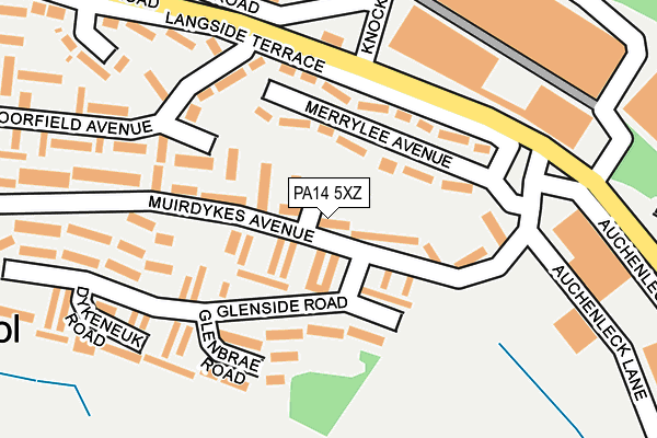 PA14 5XZ map - OS OpenMap – Local (Ordnance Survey)