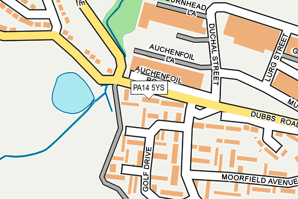 PA14 5YS map - OS OpenMap – Local (Ordnance Survey)