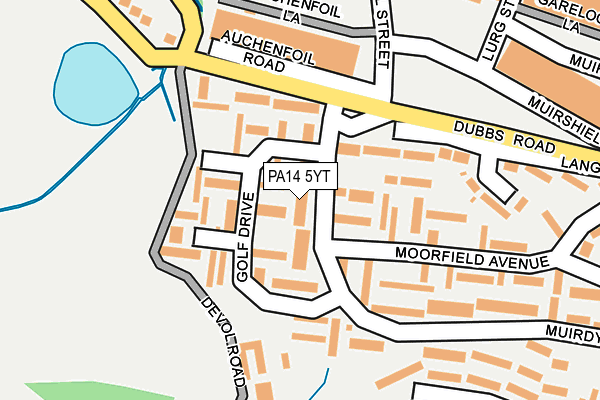 PA14 5YT map - OS OpenMap – Local (Ordnance Survey)