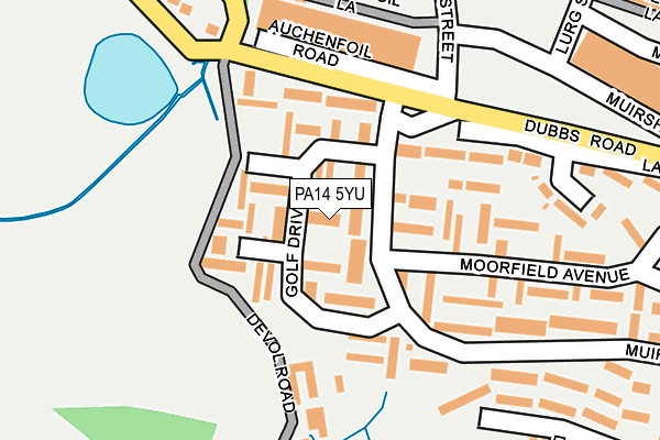 PA14 5YU map - OS OpenMap – Local (Ordnance Survey)