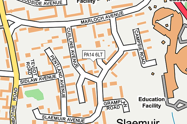 Map of TOBA ENTERPRISES LTD at local scale