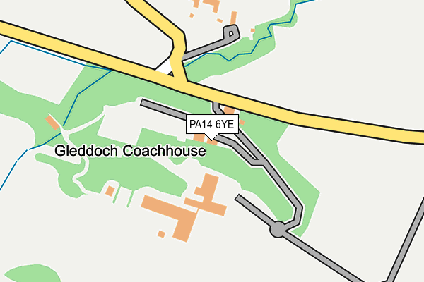 PA14 6YE map - OS OpenMap – Local (Ordnance Survey)