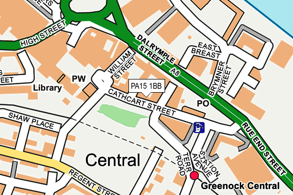 PA15 1BB map - OS OpenMap – Local (Ordnance Survey)