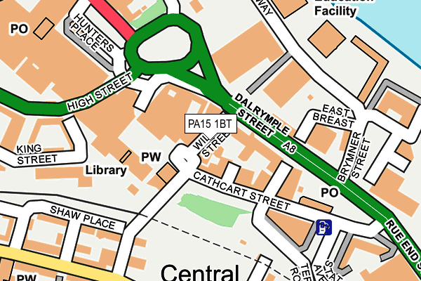 PA15 1BT map - OS OpenMap – Local (Ordnance Survey)