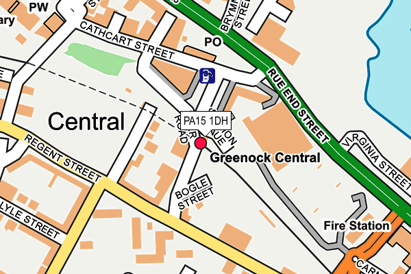 PA15 1DH map - OS OpenMap – Local (Ordnance Survey)