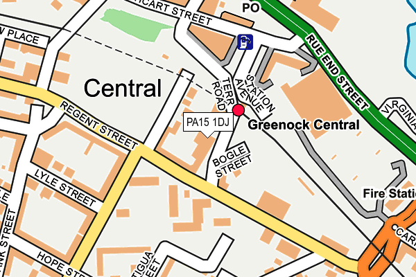 PA15 1DJ map - OS OpenMap – Local (Ordnance Survey)