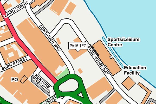 PA15 1EG map - OS OpenMap – Local (Ordnance Survey)