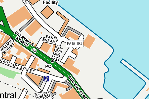PA15 1EJ map - OS OpenMap – Local (Ordnance Survey)