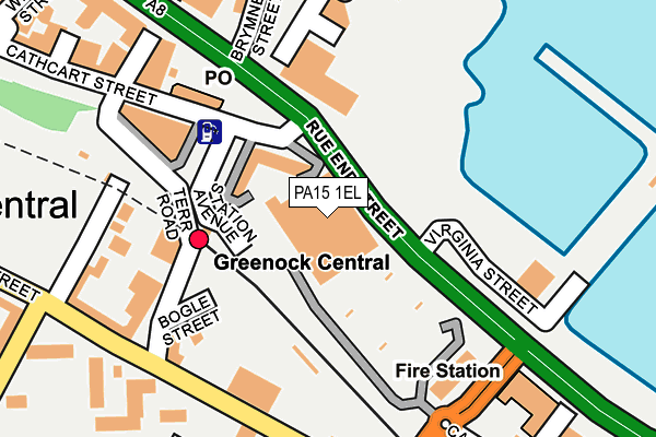 PA15 1EL map - OS OpenMap – Local (Ordnance Survey)