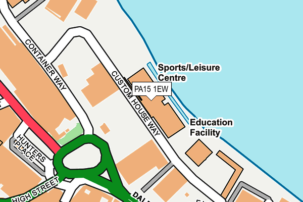 Map of INVERCLYDE LEISURE TRADING SERVICES LIMITED at local scale