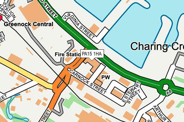 PA15 1HA map - OS OpenMap – Local (Ordnance Survey)