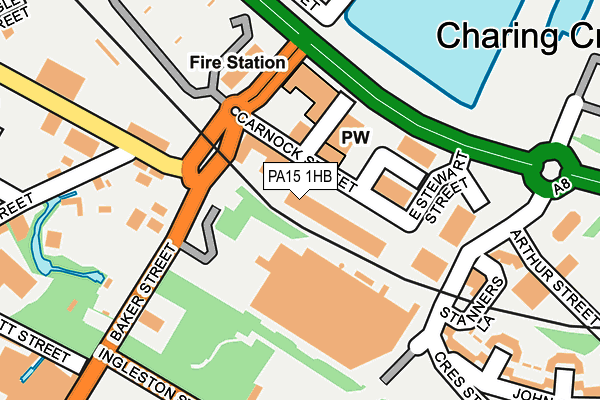 PA15 1HB map - OS OpenMap – Local (Ordnance Survey)