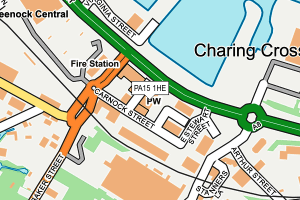PA15 1HE map - OS OpenMap – Local (Ordnance Survey)