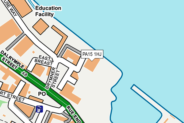PA15 1HJ map - OS OpenMap – Local (Ordnance Survey)