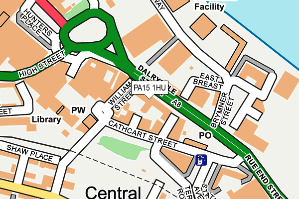 PA15 1HU map - OS OpenMap – Local (Ordnance Survey)