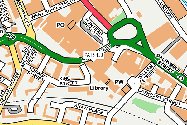 PA15 1JJ map - OS OpenMap – Local (Ordnance Survey)