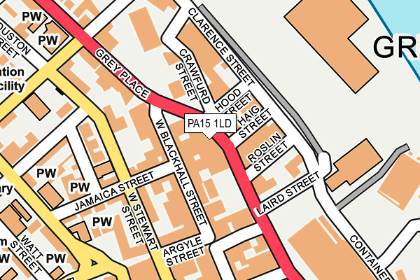 PA15 1LD map - OS OpenMap – Local (Ordnance Survey)