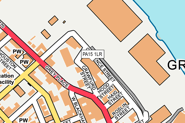 PA15 1LR map - OS OpenMap – Local (Ordnance Survey)