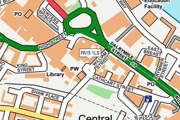 PA15 1LS map - OS OpenMap – Local (Ordnance Survey)