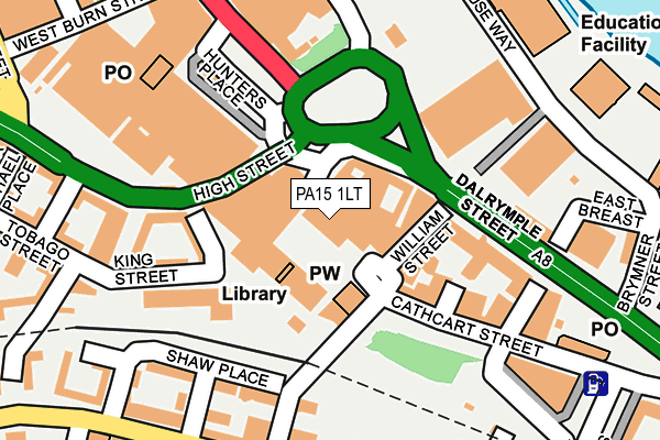 PA15 1LT map - OS OpenMap – Local (Ordnance Survey)