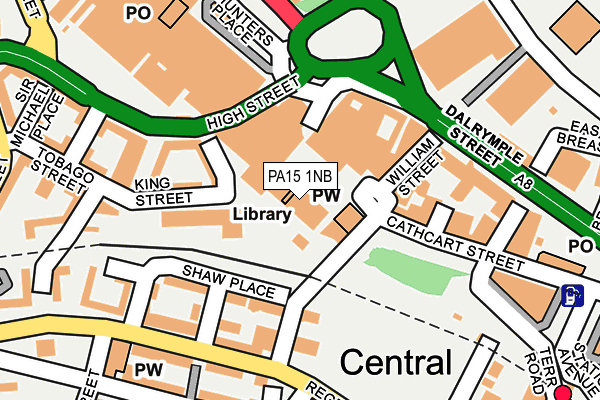 PA15 1NB map - OS OpenMap – Local (Ordnance Survey)
