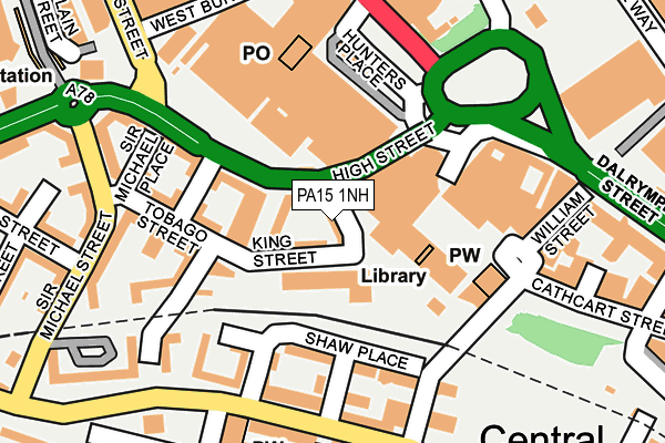 PA15 1NH map - OS OpenMap – Local (Ordnance Survey)