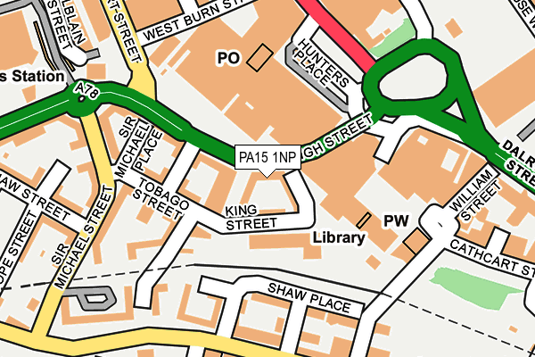 PA15 1NP map - OS OpenMap – Local (Ordnance Survey)