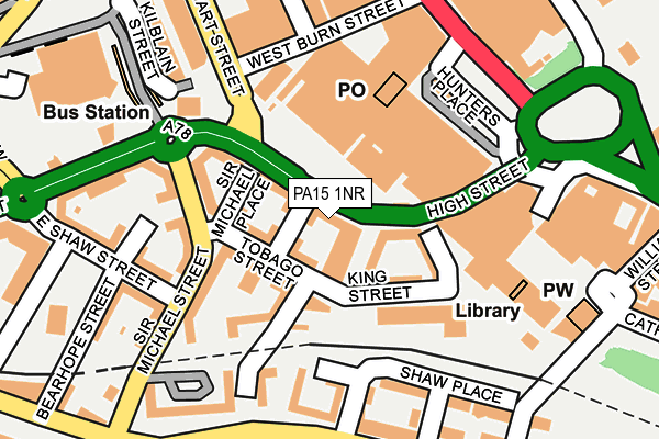 PA15 1NR map - OS OpenMap – Local (Ordnance Survey)
