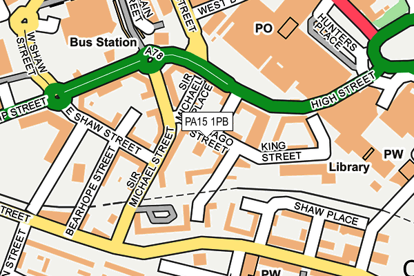 PA15 1PB map - OS OpenMap – Local (Ordnance Survey)