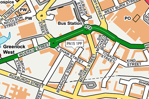 PA15 1PF map - OS OpenMap – Local (Ordnance Survey)
