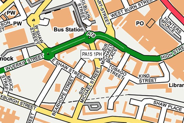 PA15 1PH map - OS OpenMap – Local (Ordnance Survey)