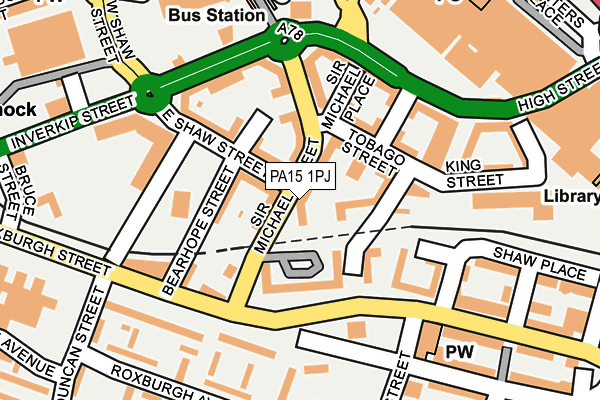 PA15 1PJ map - OS OpenMap – Local (Ordnance Survey)