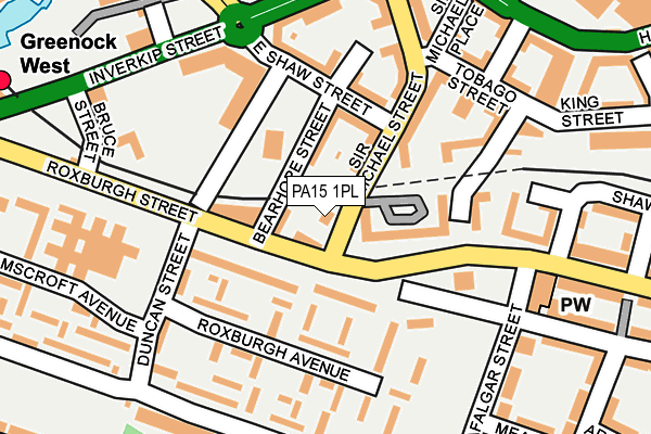 PA15 1PL map - OS OpenMap – Local (Ordnance Survey)
