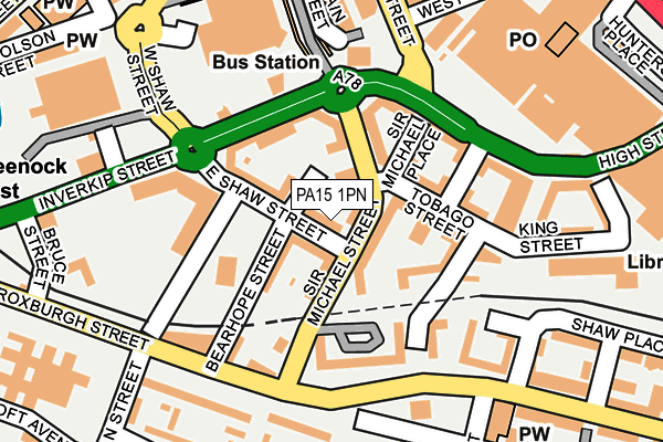 PA15 1PN map - OS OpenMap – Local (Ordnance Survey)