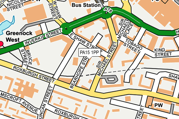PA15 1PP map - OS OpenMap – Local (Ordnance Survey)