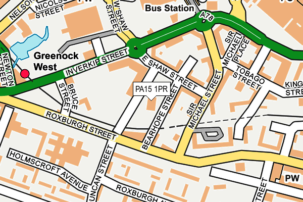 PA15 1PR map - OS OpenMap – Local (Ordnance Survey)