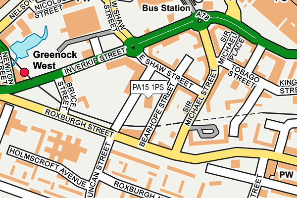 PA15 1PS map - OS OpenMap – Local (Ordnance Survey)