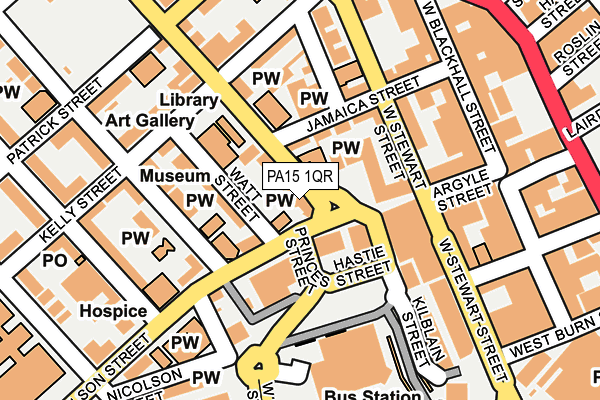 PA15 1QR map - OS OpenMap – Local (Ordnance Survey)
