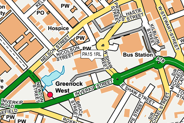 PA15 1RL map - OS OpenMap – Local (Ordnance Survey)