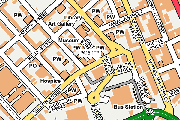 PA15 1TP map - OS OpenMap – Local (Ordnance Survey)