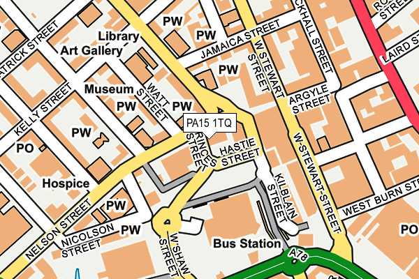 PA15 1TQ map - OS OpenMap – Local (Ordnance Survey)