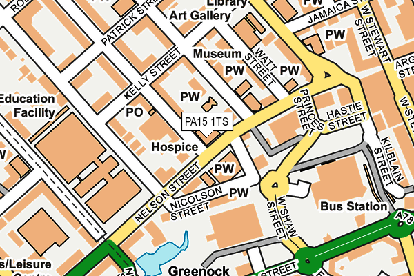 PA15 1TS map - OS OpenMap – Local (Ordnance Survey)